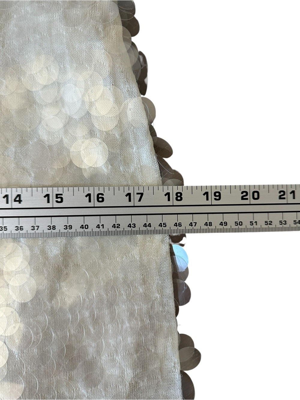 Zara Cream Sequin Mini Skirt - Picture 5 of 11